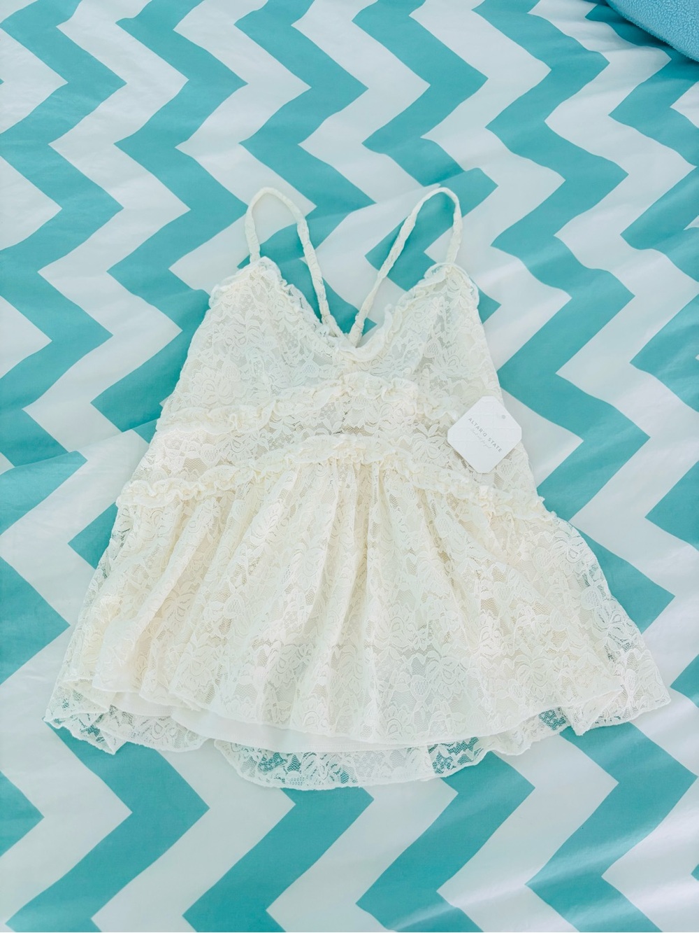 Altar'd State Ivory Lace Babydoll Cami